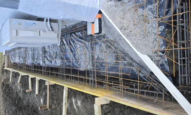 Une dalle béton pour une terrasse à la chapelle blanche, Chambéry, ANTHONY FONTAINE PAYSAGISTE