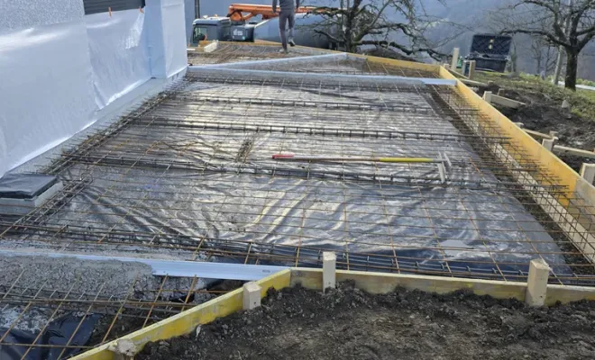Une dalle béton pour une terrasse à la chapelle blanche, Chambéry, ANTHONY FONTAINE PAYSAGISTE